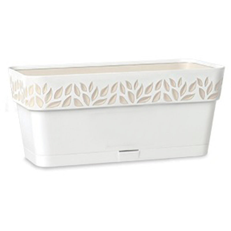 PLANTER LEAVS WHT 20"W