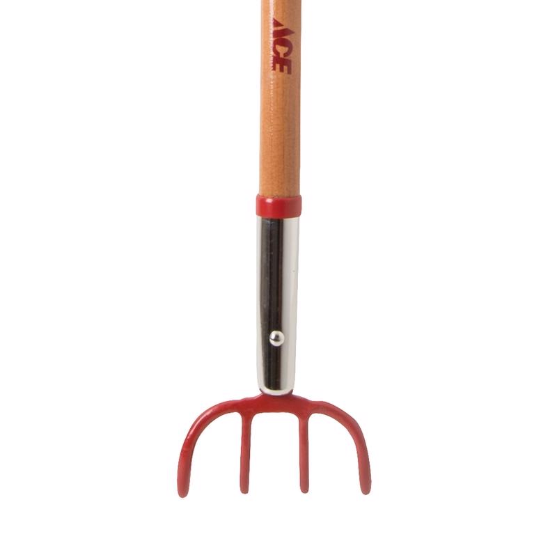 Ace 4 Tine Steel Cultivator 54 in. Wood Handle