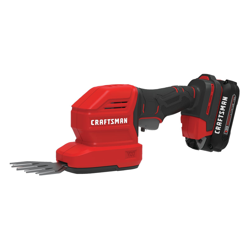 Craftsman V20 CMCSS800C1 8 in. Battery Hedge Trimmer with Shrub Shear Kit (Battery & Charger)