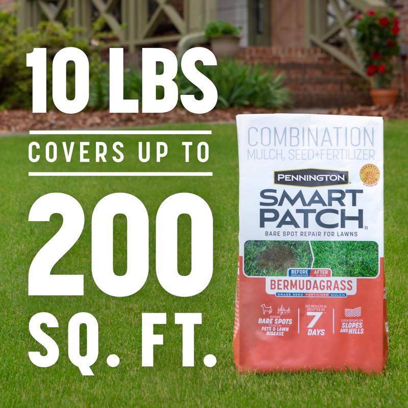 Pennington Smart Patch Bermuda Grass Full Sun Seed/Fertilizer/Mulch Repair Kit 10 lb