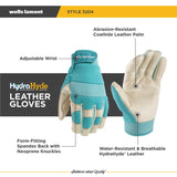 Wells Lamont HydraHyde Women's Indoor/Outdoor Work Gloves Teal S 1 pair