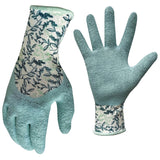 Digz Latex Coated Garden Gloves L Latex Coated Stretch FIt Blue Gardening Gloves