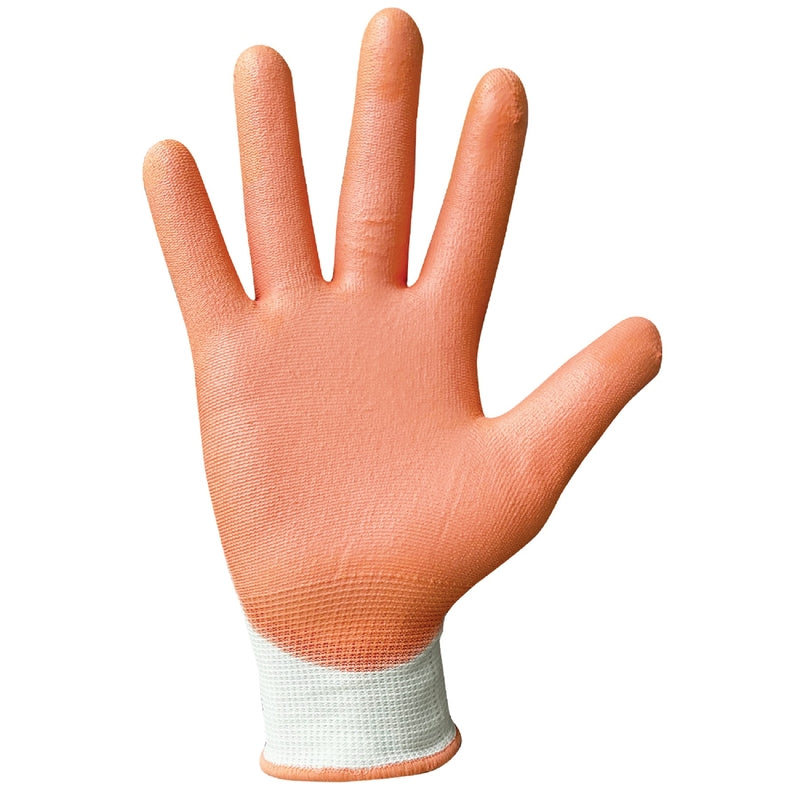 Digz M Polyurethane Coating Stretch Fit Gray/Orange Gardening Gloves
