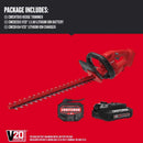 Craftsman V20 CMCHT810C1 20 in. Battery Hedge Trimmer Kit (Battery & Charger)