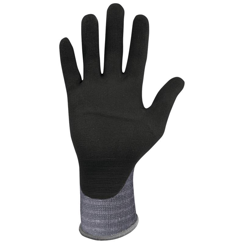 General Electric Unisex Dipped Gloves Black/Gray L 1 pair