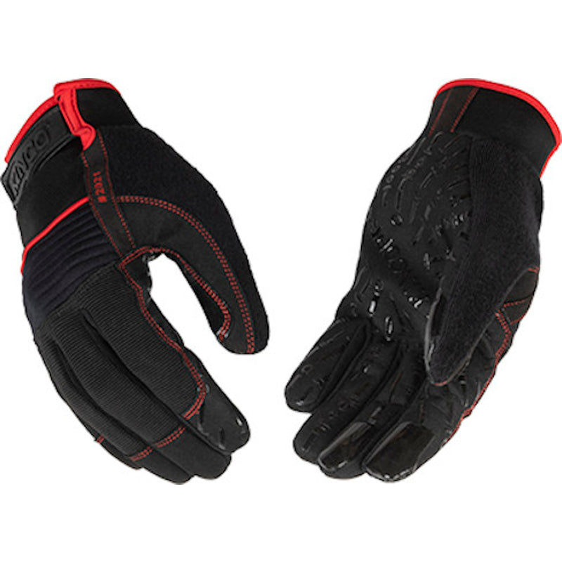 Kinco Handler Men's Indoor/Outdoor Pull-Strap Work Gloves Black M 1 pair