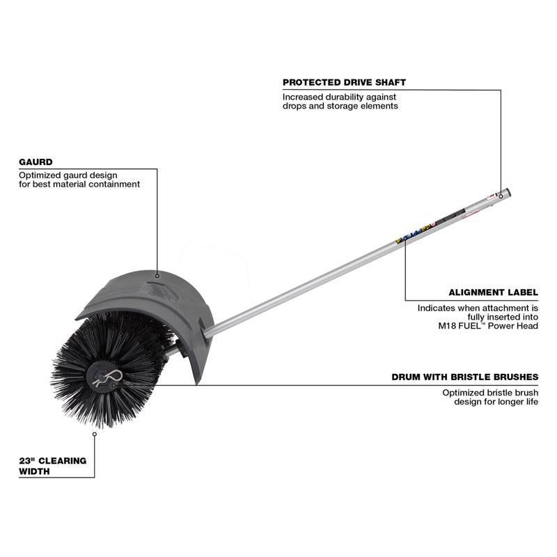 Milwaukee M18 FUEL Quik-Lok Professional Grade 48.75 in. L Brush Attachment