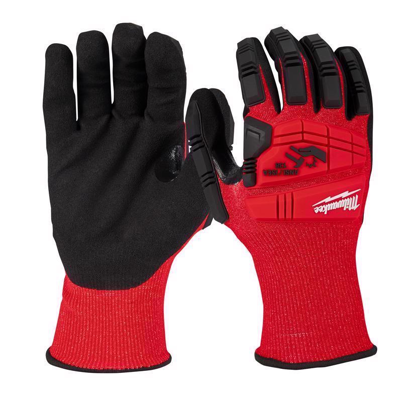 DIPPED GLOVES BLK/RD L