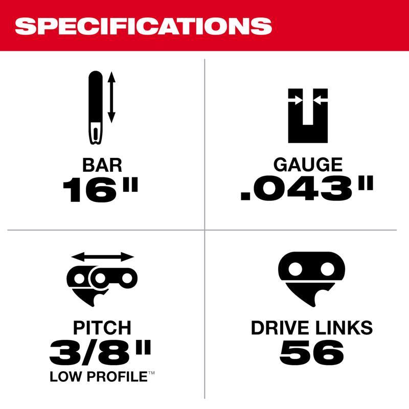 Milwaukee 16 in. Chainsaw Chain 56 links