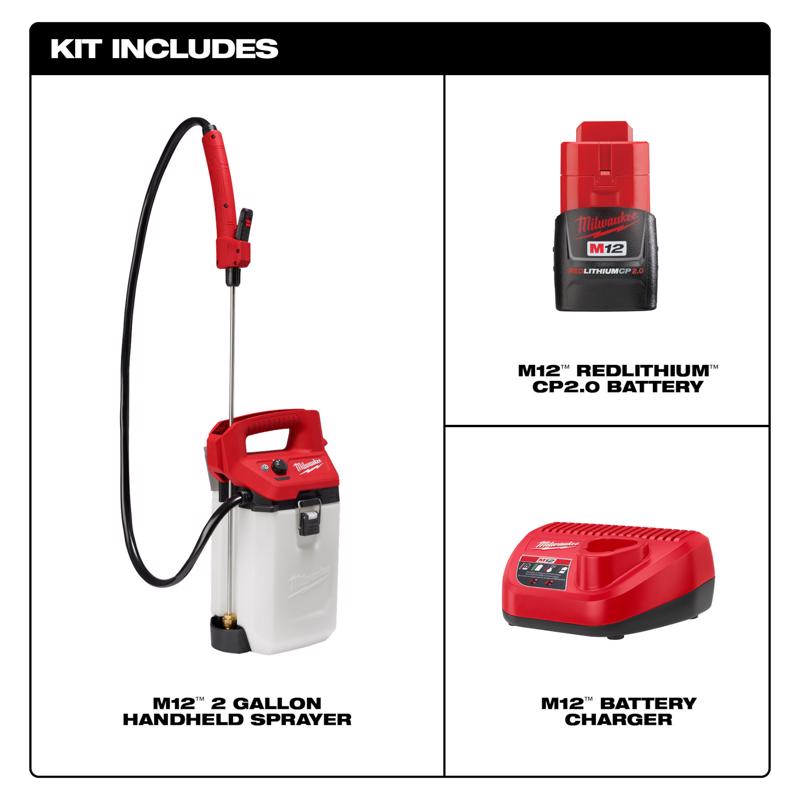 Milwaukee M12 2 gal Hand Held Spray Kit