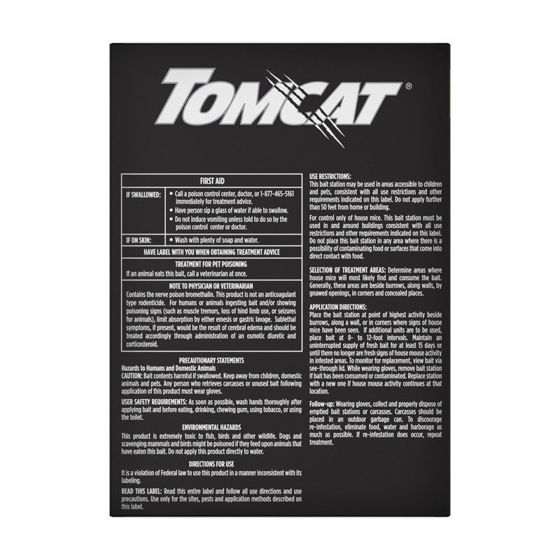 Tomcat Advanced Bait Station and Bait Blocks For Mice 2 pk