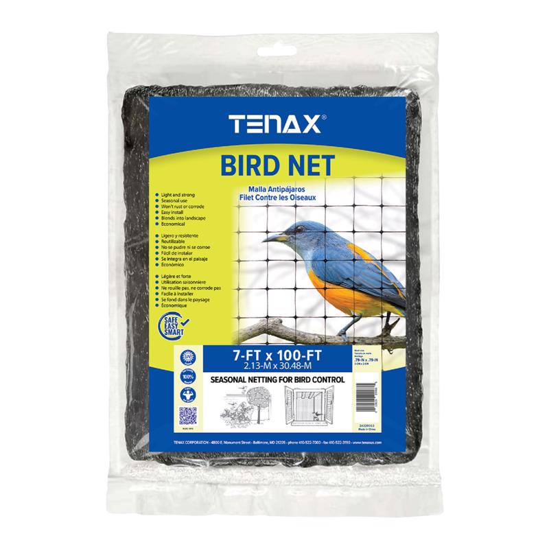 BIRD NETTING BLK 100X7'