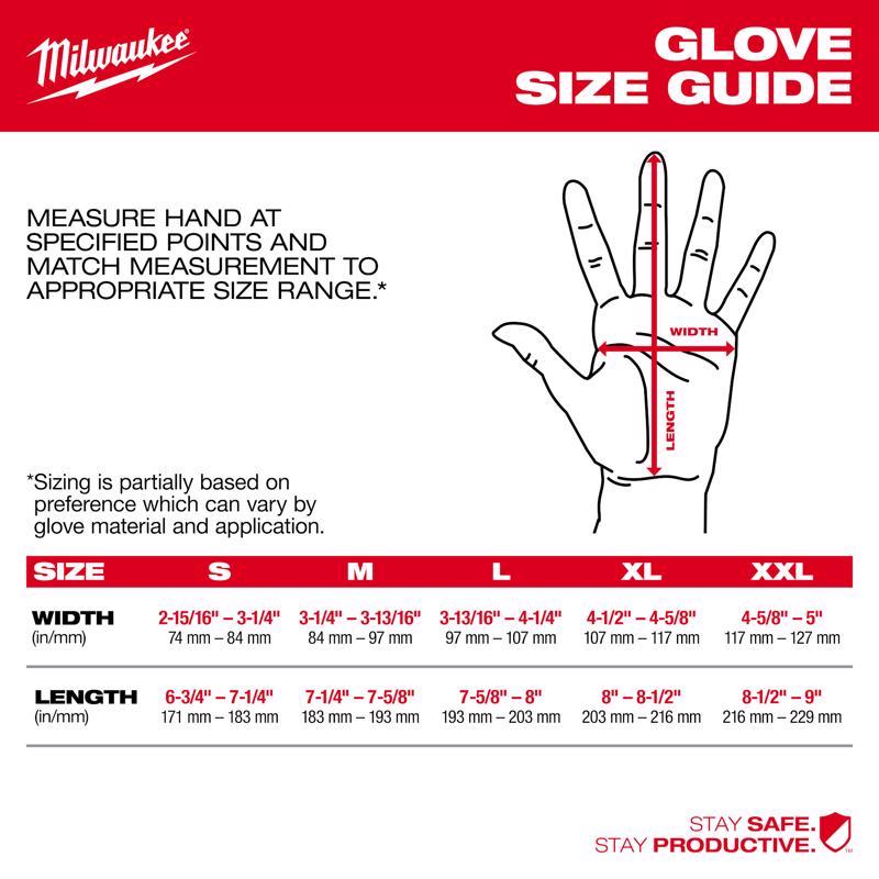 Milwaukee Gloves Dipped Gloves Gray XL 1 pair