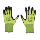 Milwaukee Cut Level 4 Men's Polyurethane Dipped Gloves High-Vis Green L 1 pair