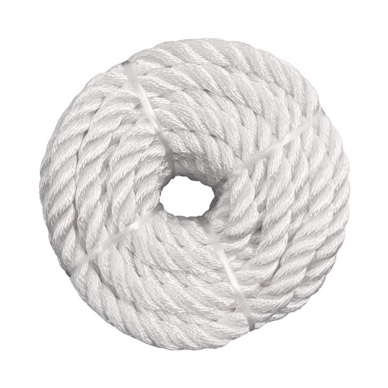 ROPE NYLON WHT 3/8"DX50'