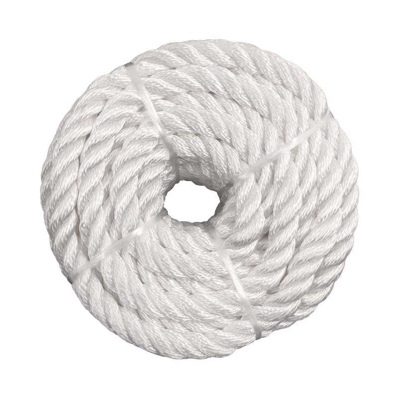 ROPE NYLN WHT 3/8"DX100'