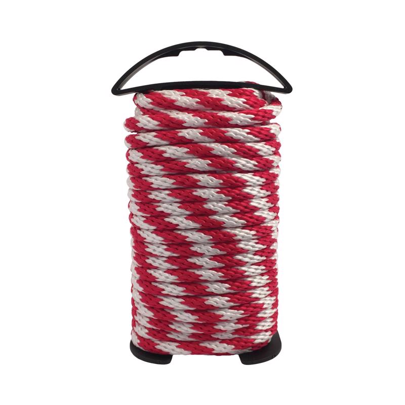 ROPE POLY RED/WHT 50'