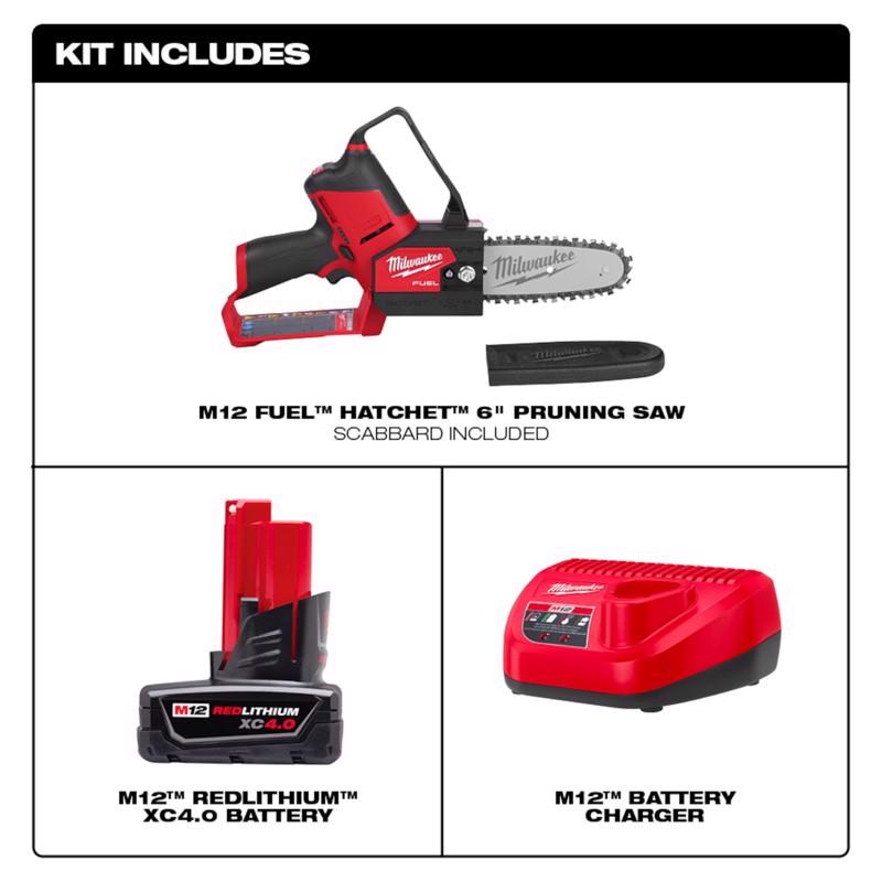 Milwaukee M12 FUEL 6 in. 12 V Battery Pruning Saw Kit (Battery & Charger)