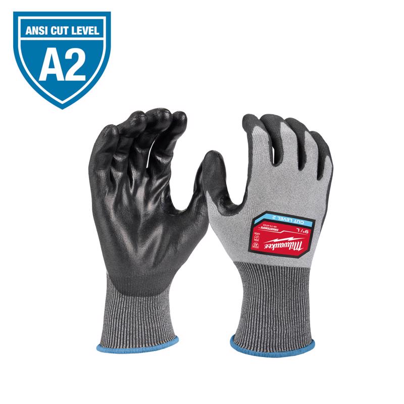 Milwaukee Cut Level 2 High Dexterity Polyurethane Dipped Gloves Gray L 1 pair