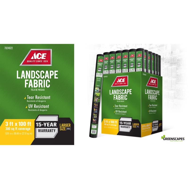 Ace 3 ft. W X 100 ft. L Polypropylene Landscape Fabric