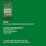 Scotts Turf Builder Rapid Grass Bermuda Grass Sun or Shade Grass Seed and Fertilizer 4 lb