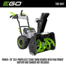 EGO Power+ Peak Power SNT2800 28 in. Two stage 56 V Battery Snow Blower Tool Only