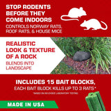 Tomcat Rockscape Bait Station and Bait Blocks For Mice and Rats 1 pk