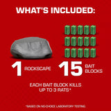 Tomcat Rockscape Bait Station and Bait Blocks For Mice and Rats 1 pk