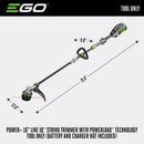 EGO Power+ Line IQ with Powerload ST1620T 16 in. 56 V Battery String Trimmer Tool Only