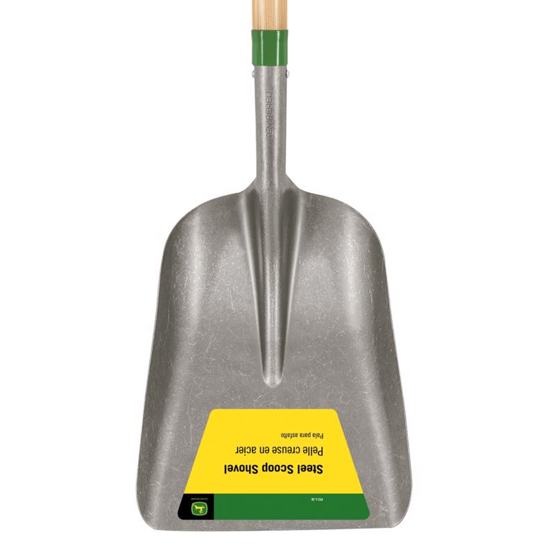 John Deere 47.5 in. Steel Scoop General Purpose Shovel Wood Handle