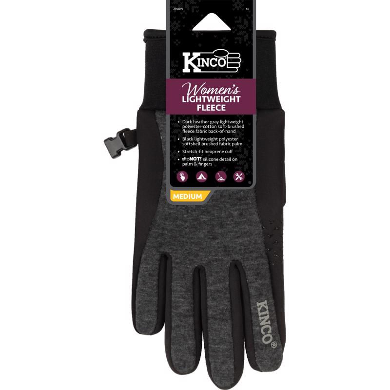 Kinco Women's Outdoor Winter Gloves Black/Gray M 1 pair