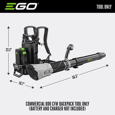 EGO LBPX8000 190 mph 800 CFM 56 V Battery Backpack Blower Tool Only