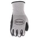 Boss Unisex Indoor/Outdoor Tactile Grip Gloves Black/Gray L 1 pair