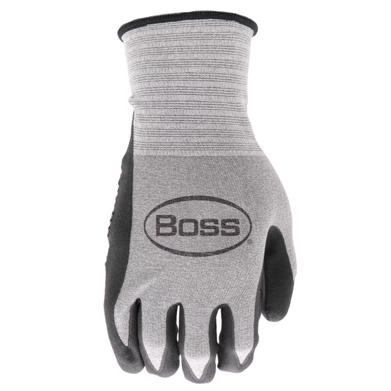 Boss Unisex Indoor/Outdoor Tactile Grip Gloves Black/Gray L 1 pair