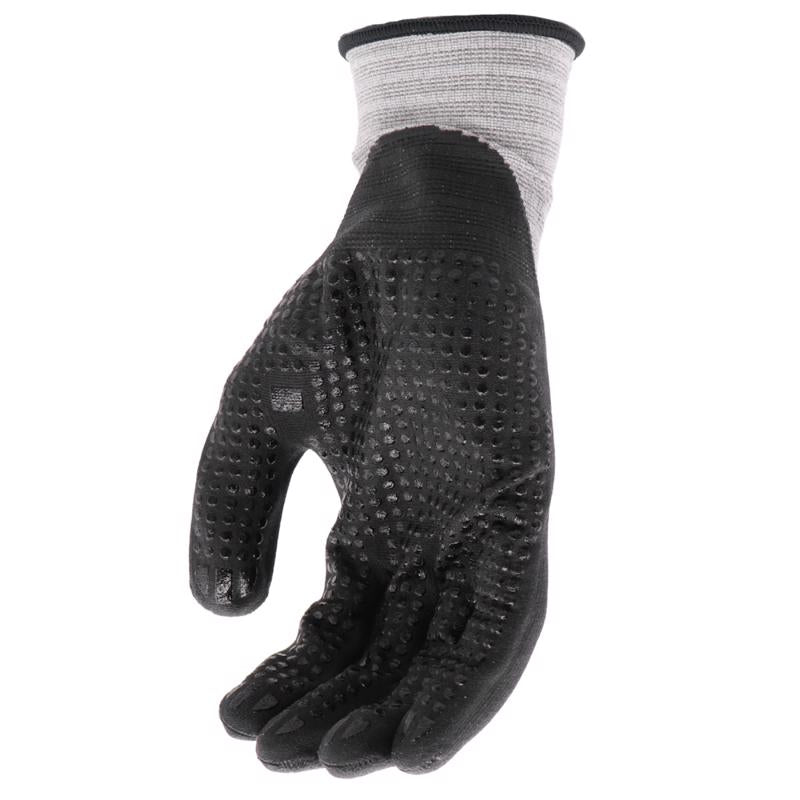 Boss Unisex Indoor/Outdoor Tactile Grip Gloves Black/Gray L 1 pair