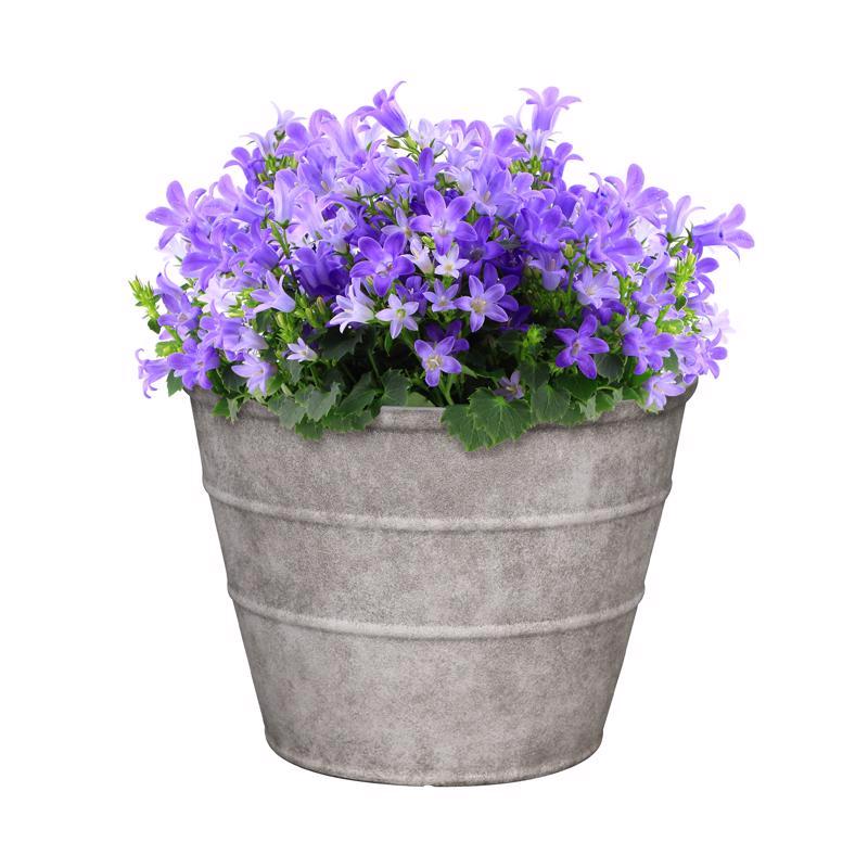 L&G Solutions 12 in. H X 16 in. D Polyresin Hamilton Planter Stone