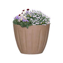 L&G Solutions 10 in. H X 12 in. D Polyresin Spritzer Planter Terracotta