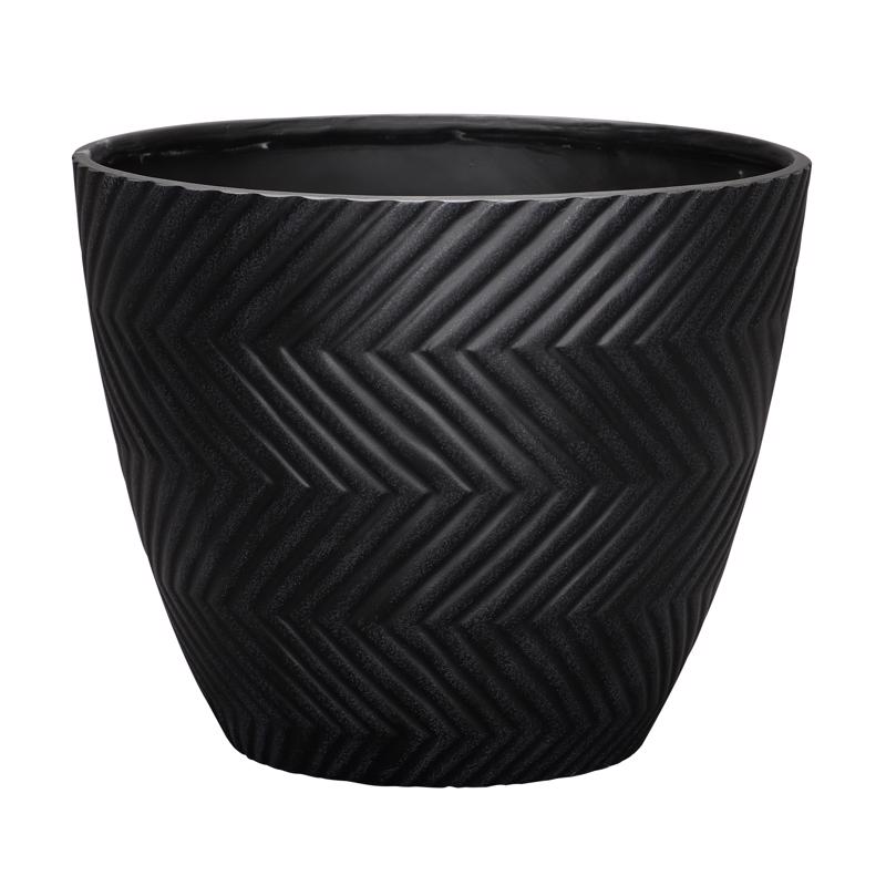 PLANTER YUMA BLK 16"