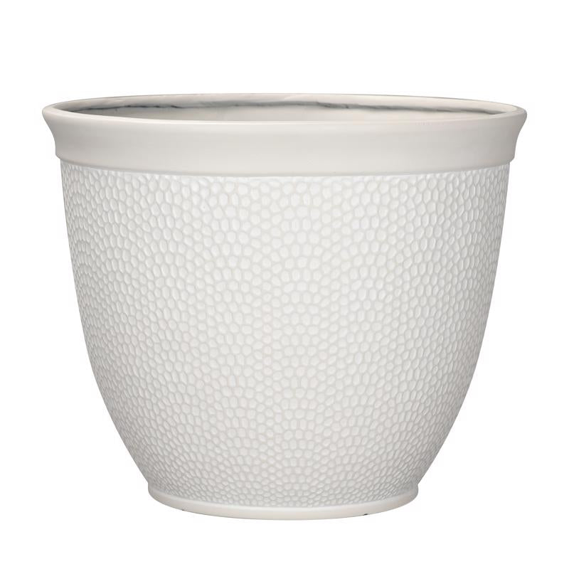 PLANTER SHEA WHT 16"