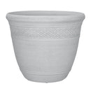 PLNTER WHT STONE 16" 1PK