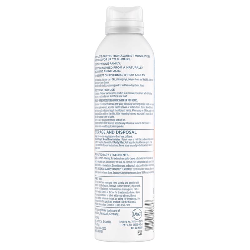 Zevo On-Body Aerosol Spray Insect Repellent Liquid For Mosquitoes/Ticks 6 oz