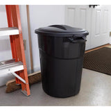 United Solutions 20 gal Black Plastic Trash Can Lid Included