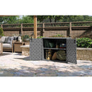 Suncast 4 ft. x 2 ft. Resin Standard Modern 2-Door Cabinet with Floor Kit