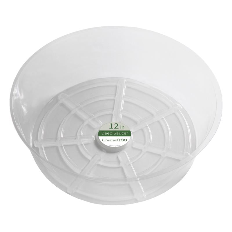 PLANT SAUCER CLEAR 12"