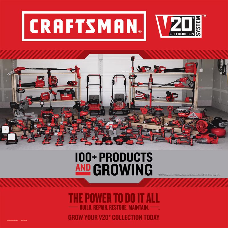 Craftsman V20 BRUSHLESS RP CMCCS630P1 12 in. 20 V Battery Chainsaw Kit (Battery & Charger)