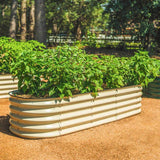 Vego Garden 17 in. H Metal Modular Raised Garden Bed Pearl