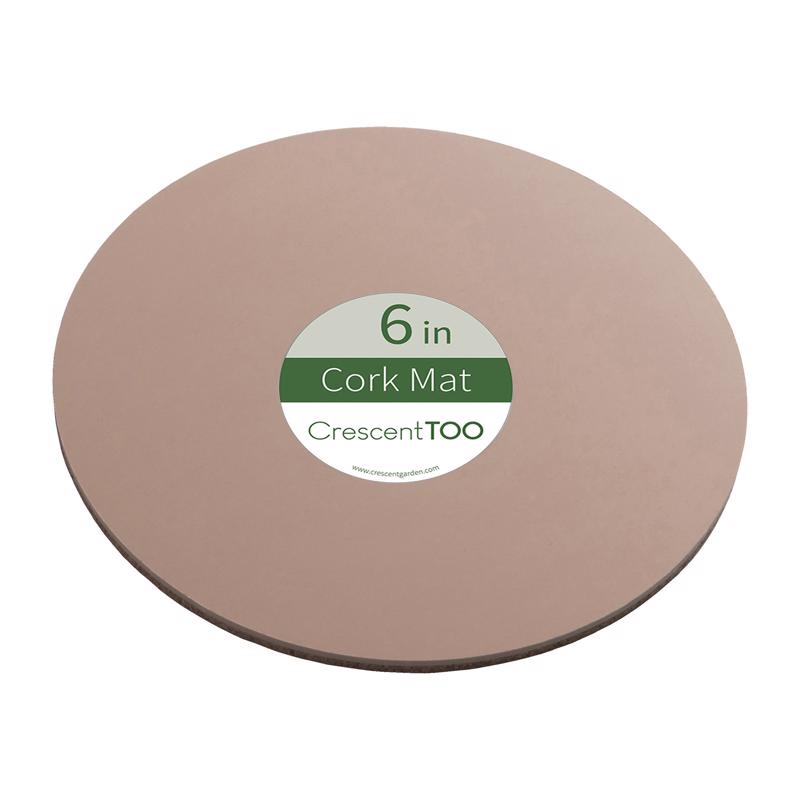 PLANTR MAT CORK/PLSTC 6"