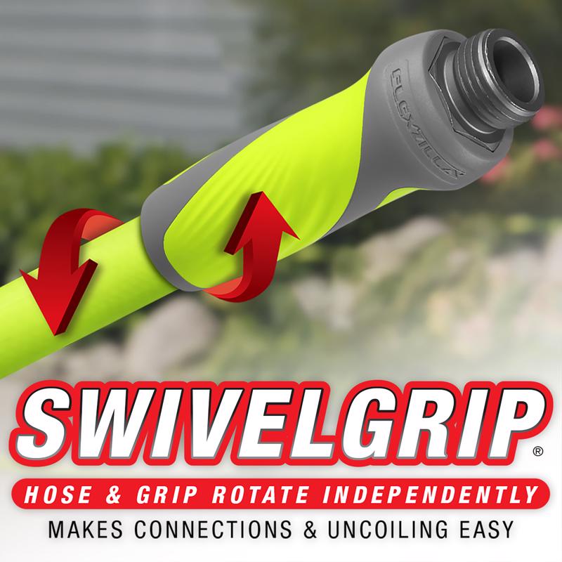 Flexzilla SwivelGrip 5/8 in. D X 5 ft. L Heavy Duty Premium Grade Garden Hose