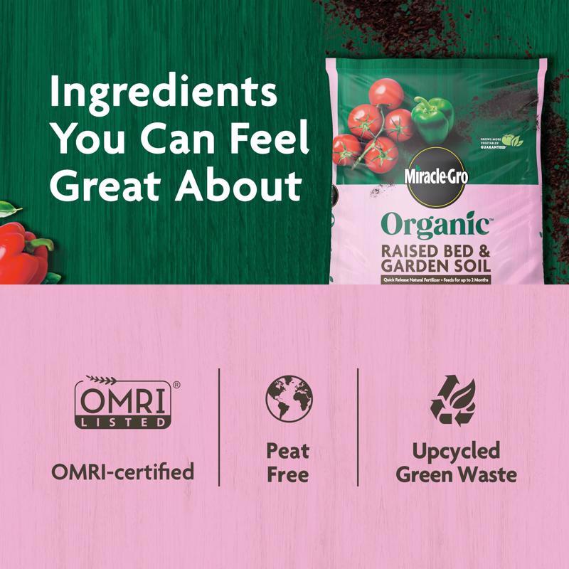 Miracle-Gro Organic All Purpose Raised Bed Soil 1.5 cu ft