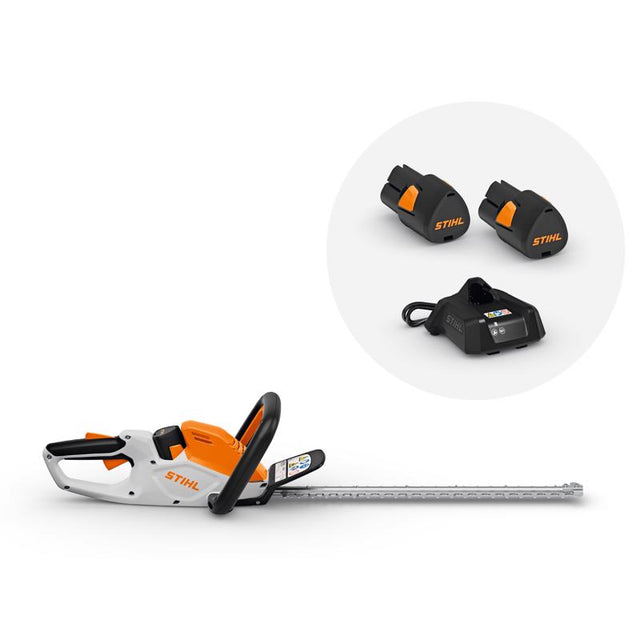 STIHL HSA 40 w/ AL 1, and (2) AS 2 20 in. 10.8 V Battery Hedge Trimmer Kit (Battery & Charger)